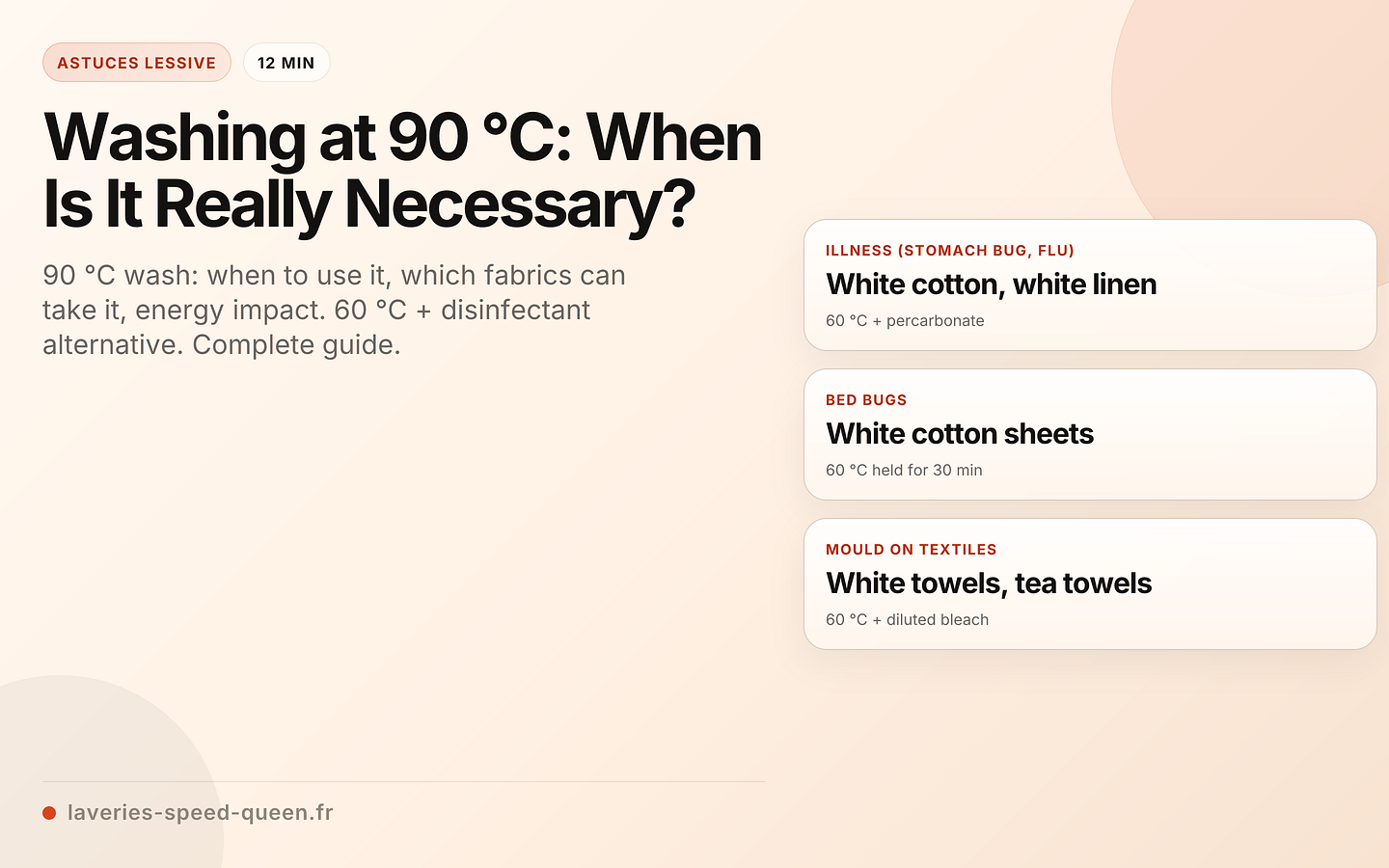 Washing at 90 °C: When Is It Really Necessary?