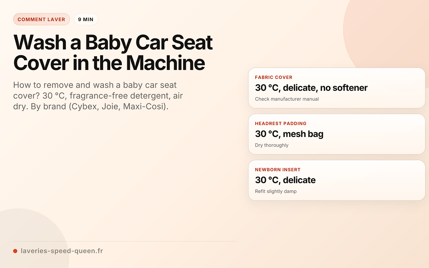 Wash a Baby Car Seat Cover in the Machine
