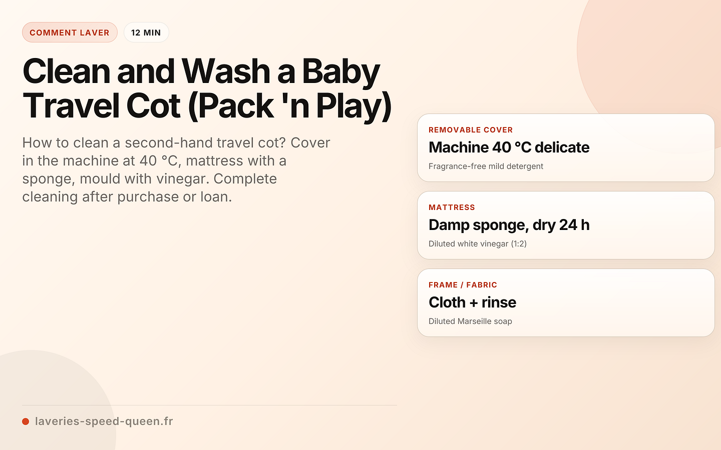 Clean and Wash a Baby Travel Cot (Pack 'n Play)
