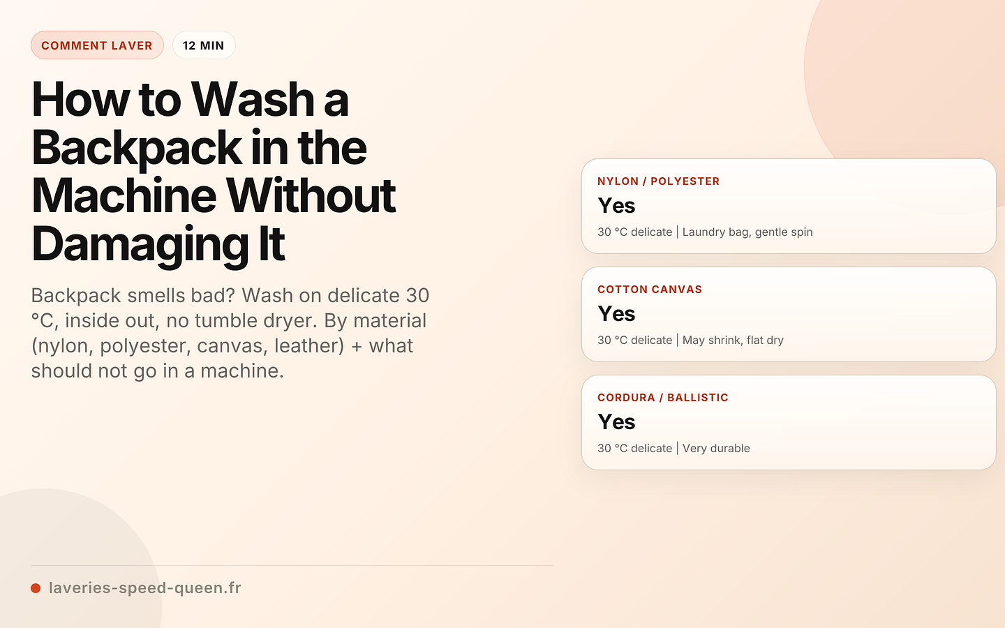 How to Wash a Backpack in the Machine Without Damaging It
