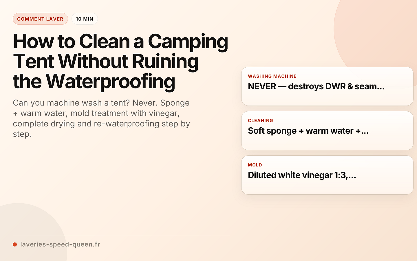 How to Clean a Camping Tent Without Ruining the Waterproofing