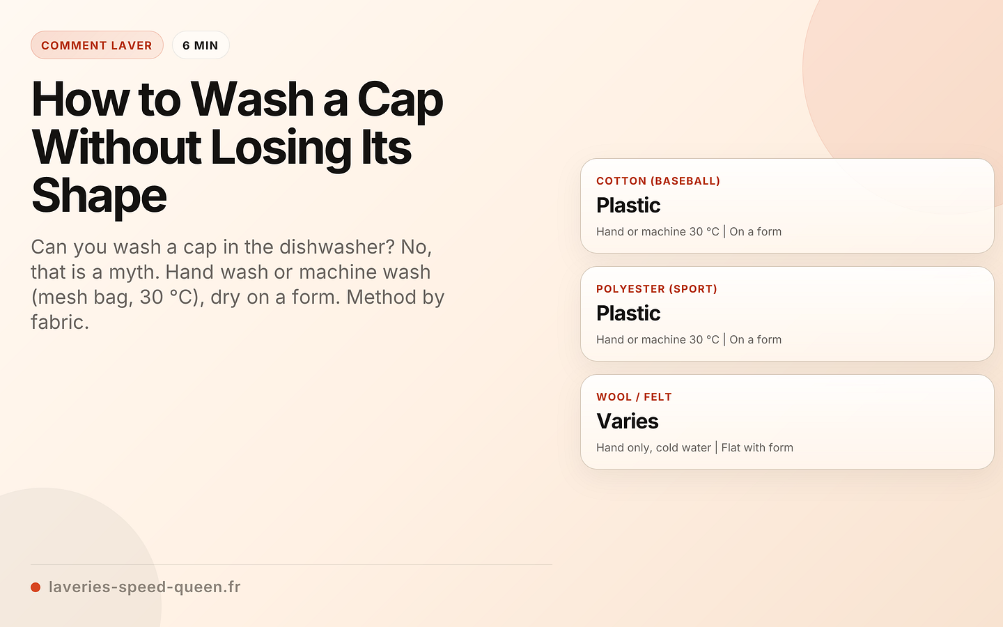 Washing method by cap type