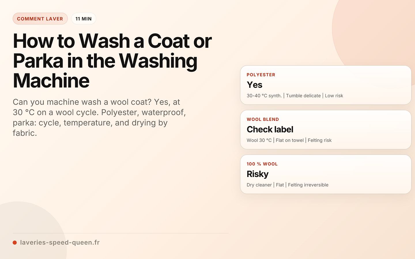 How to Wash a Coat or Parka in the Washing Machine