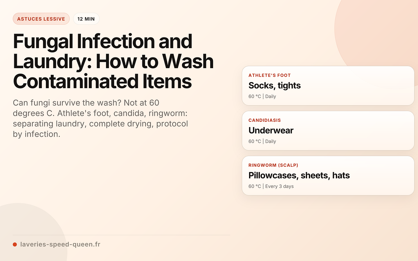 Fungal Infection and Laundry: How to Wash Contaminated Items