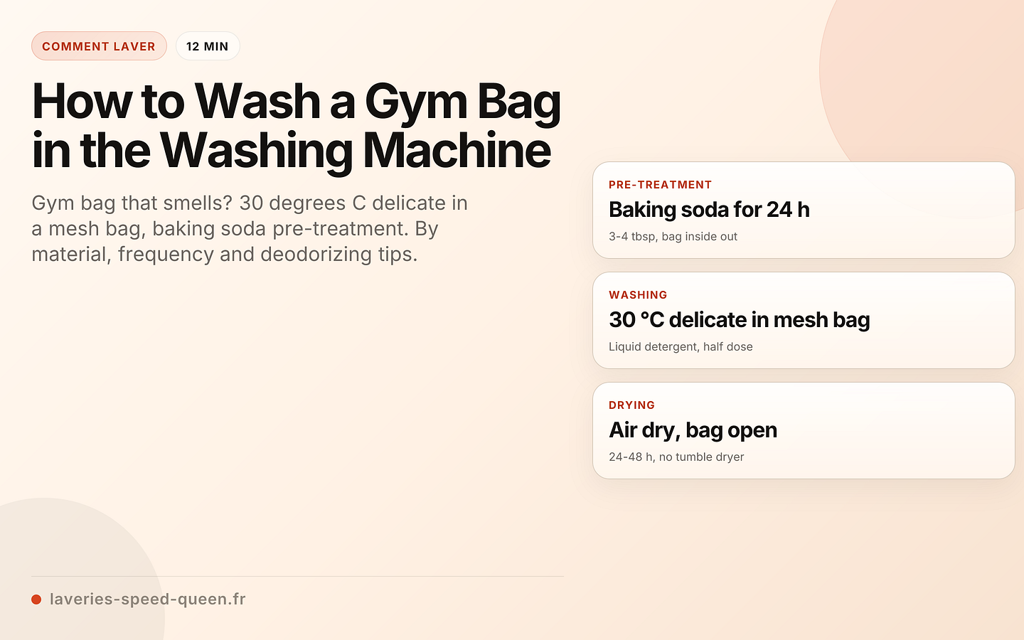 How to Wash a Gym Bag in the Washing Machine