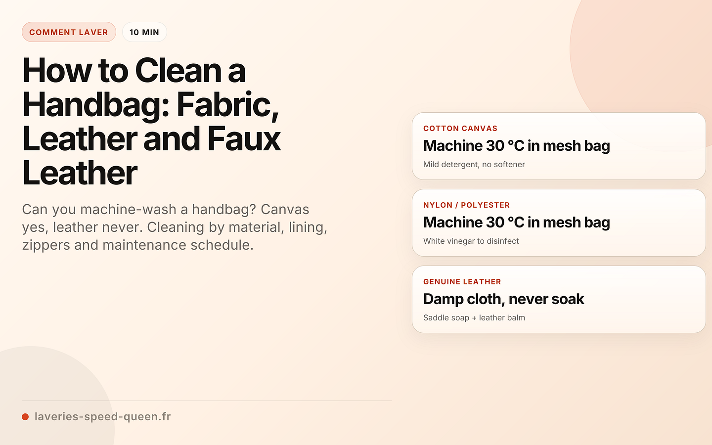 How to Clean a Handbag: Fabric, Leather and Faux Leather