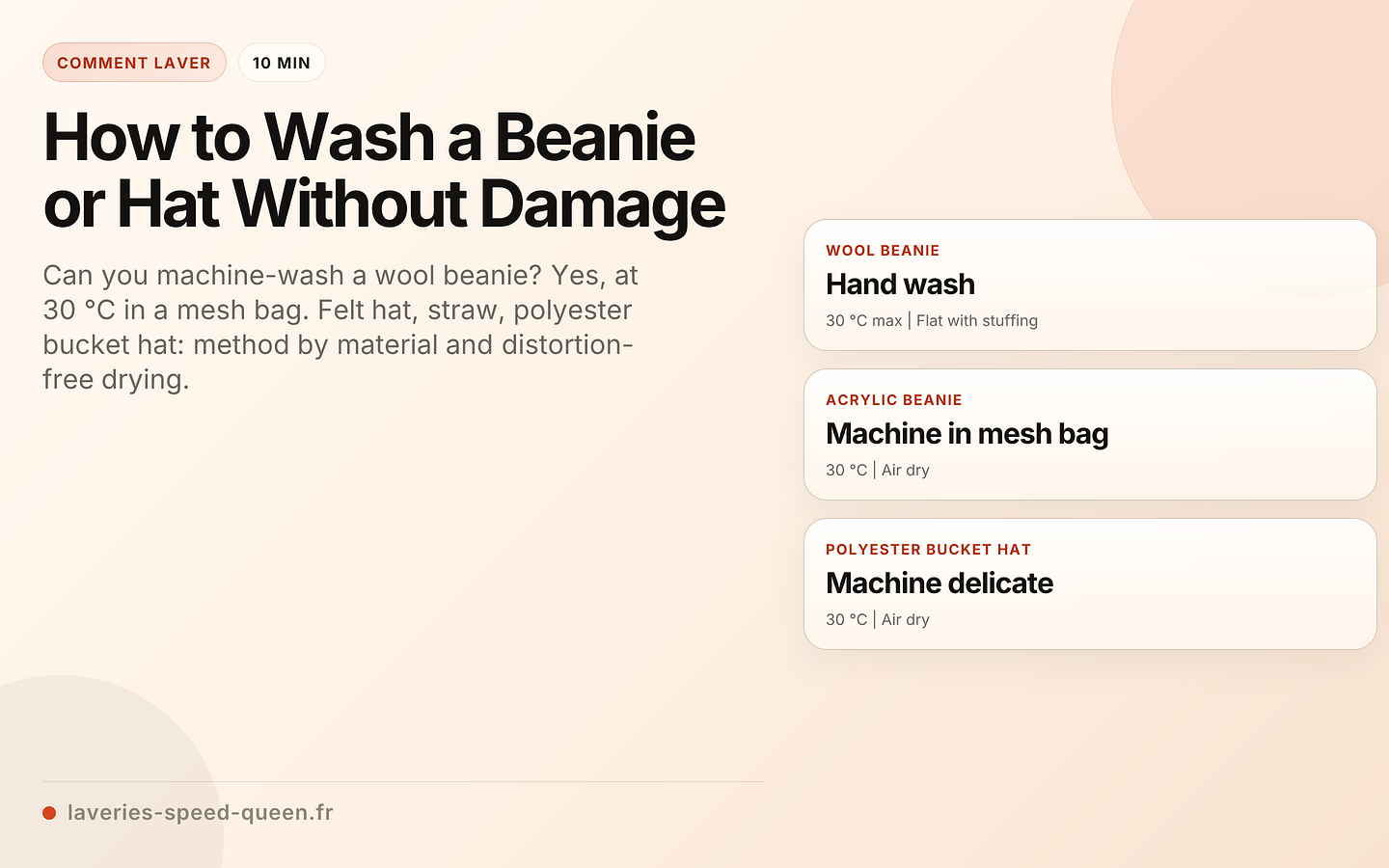 How to Wash a Beanie or Hat Without Damage