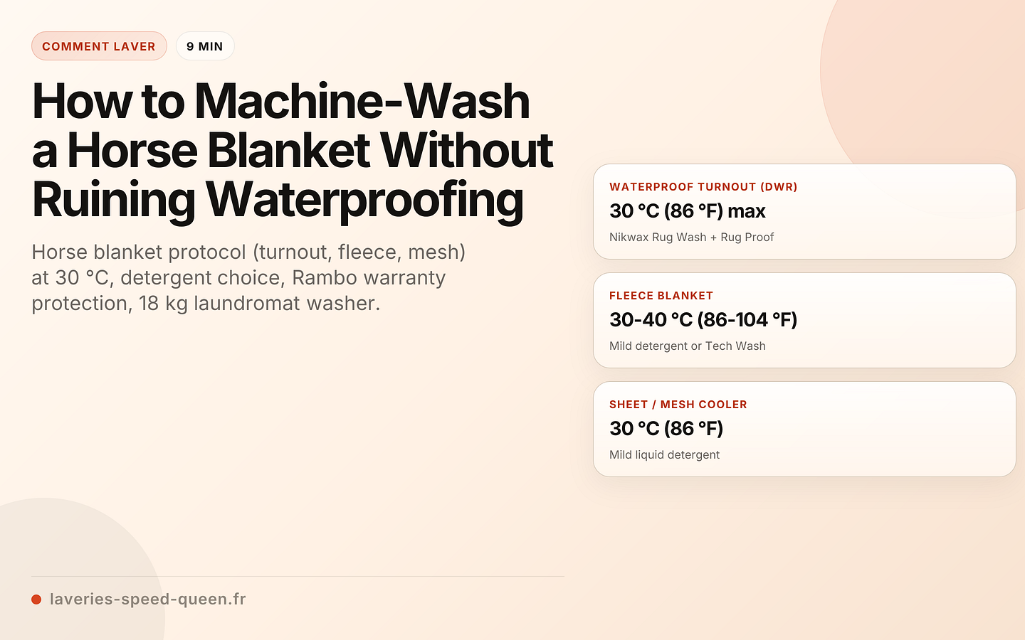 How to Machine-Wash a Horse Blanket Without Ruining Waterproofing