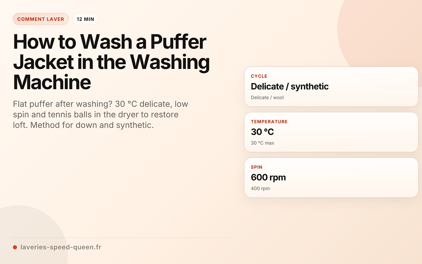 How to Wash a Puffer Jacket in the Washing Machine