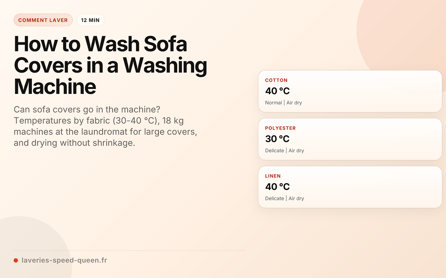 How to Wash Sofa Covers in a Washing Machine