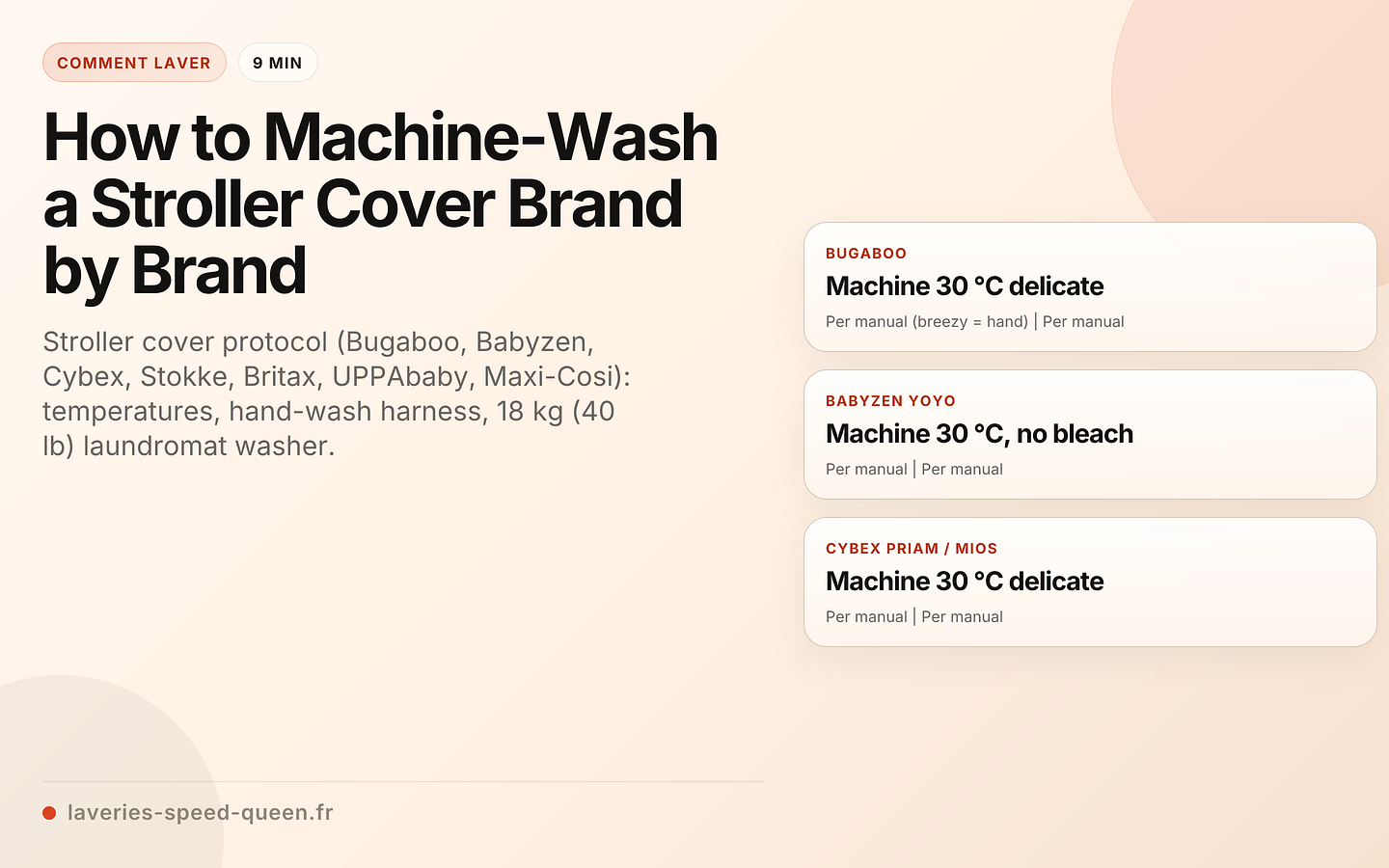 How to Machine-Wash a Stroller Cover Brand by Brand