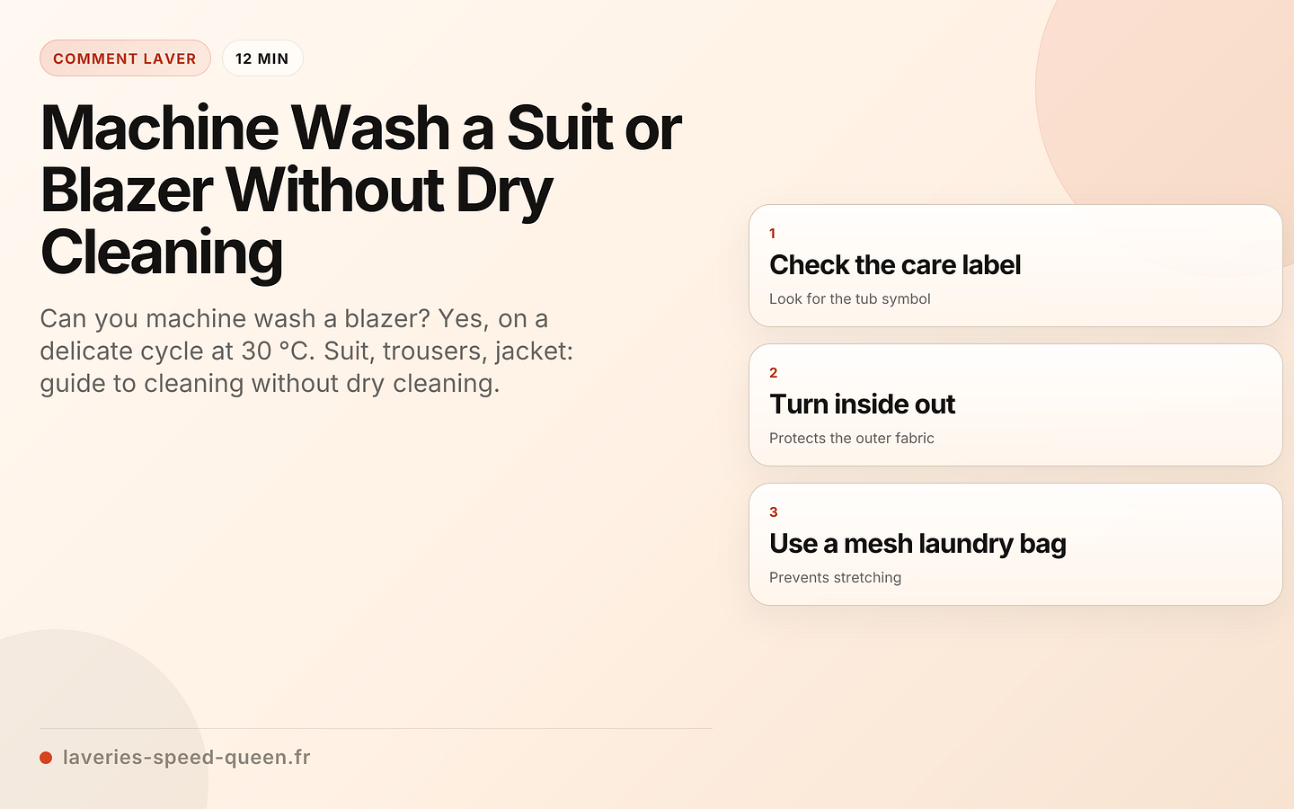 Machine Wash a Suit or Blazer Without Dry Cleaning