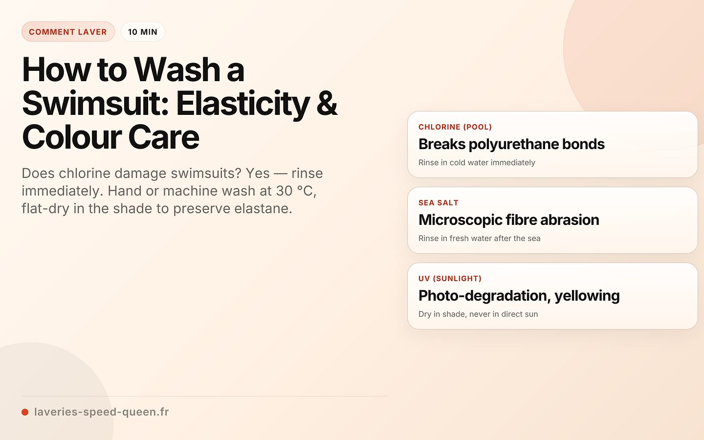 How to Wash a Swimsuit: Elasticity & Colour Care