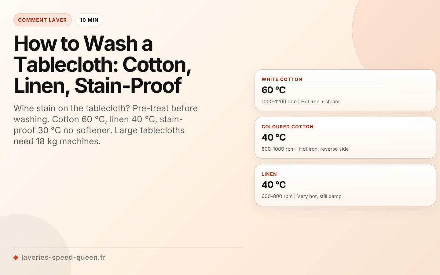 How to Wash a Tablecloth: Cotton, Linen, Stain-Proof