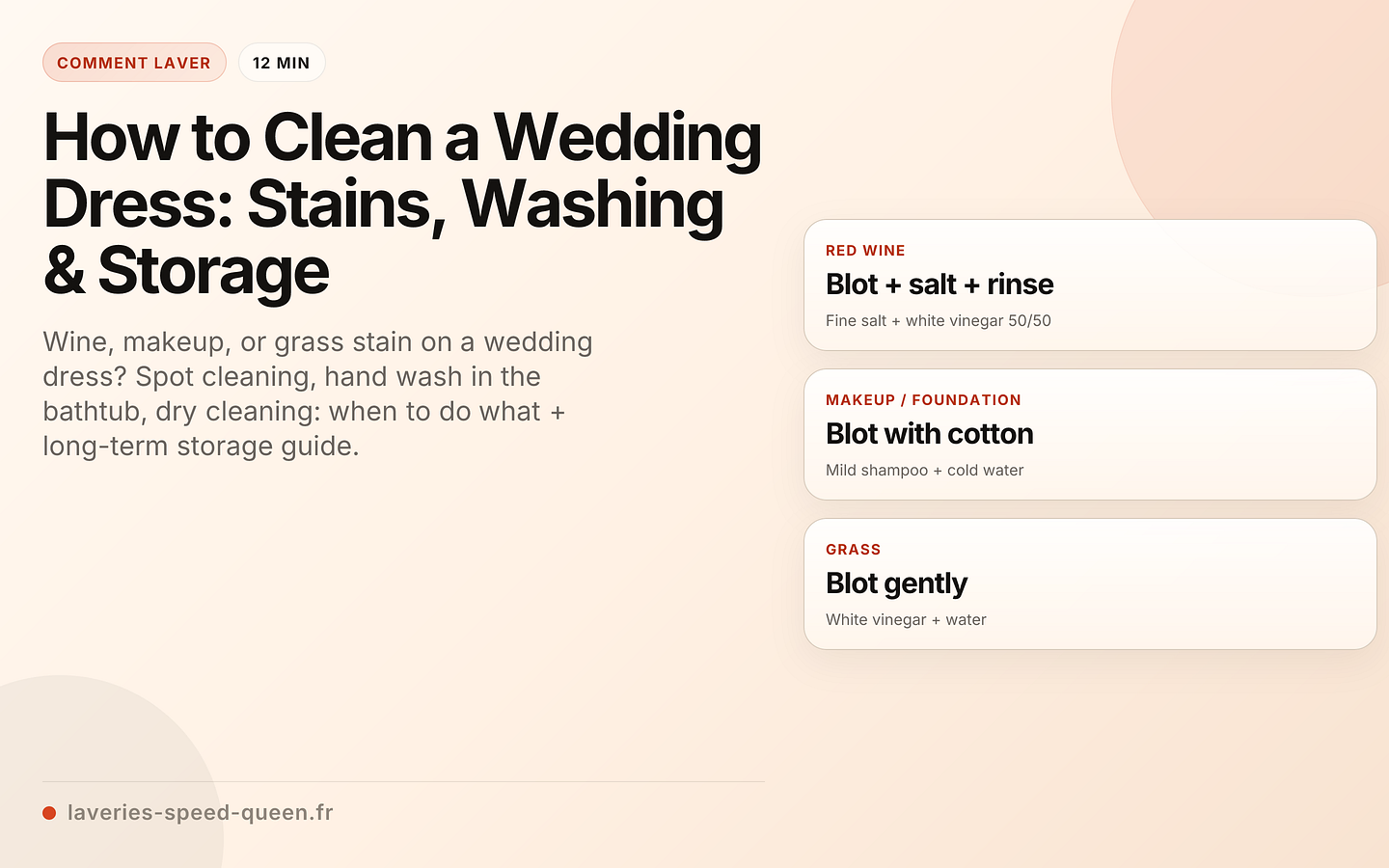 How to Clean a Wedding Dress: Stains, Washing & Storage