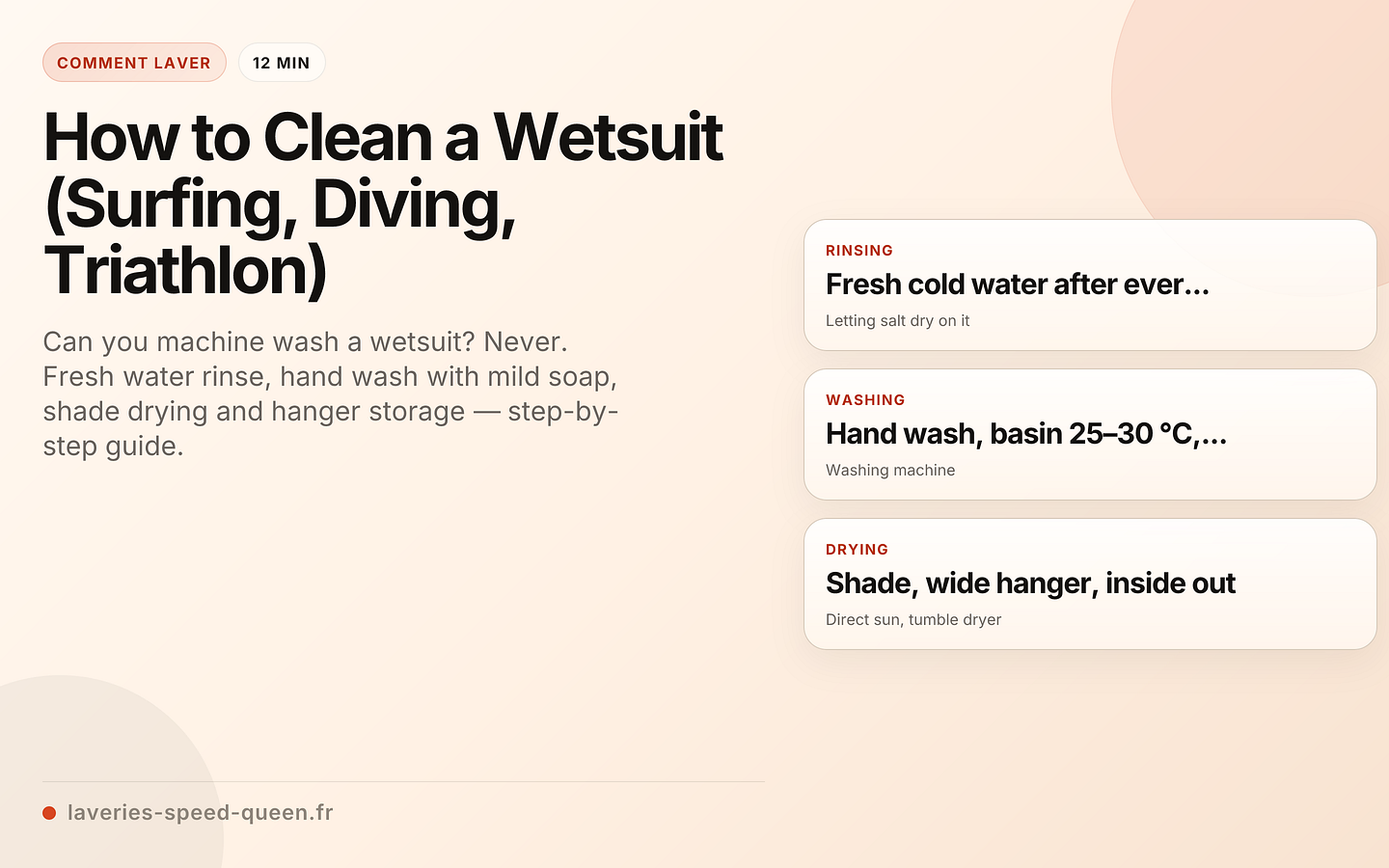 Wetsuit care guide