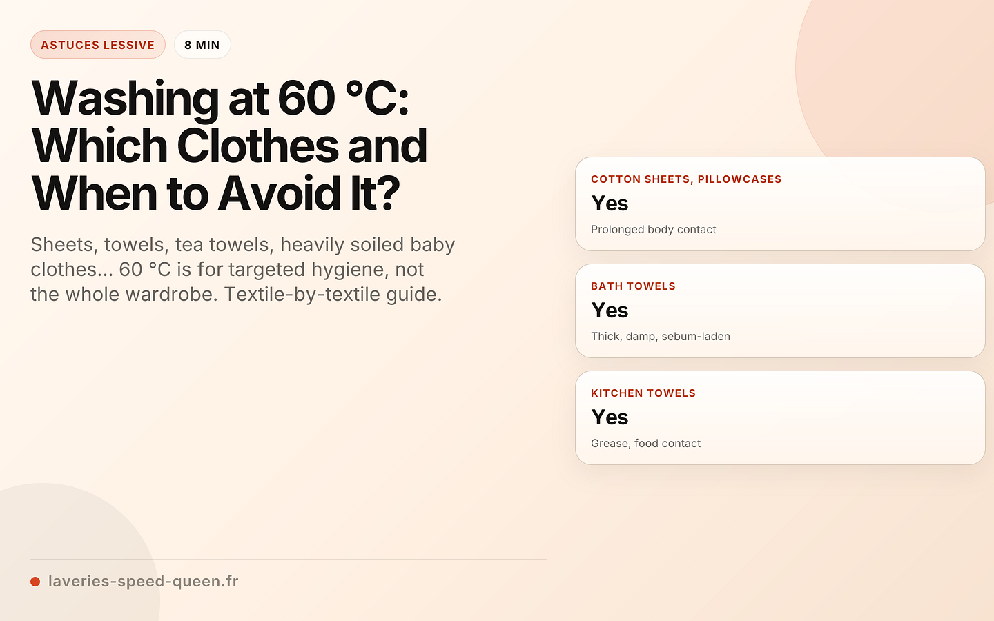 Washing at 60 °C: Which Clothes and When to Avoid It?