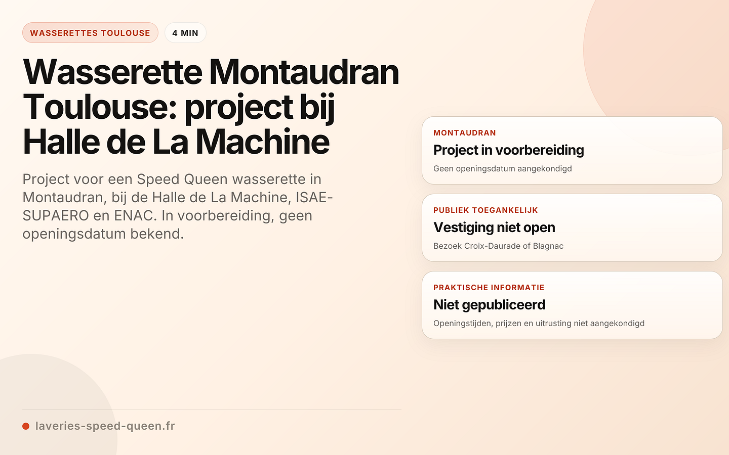 Wasserette Montaudran Toulouse: project bij Halle de La Machine