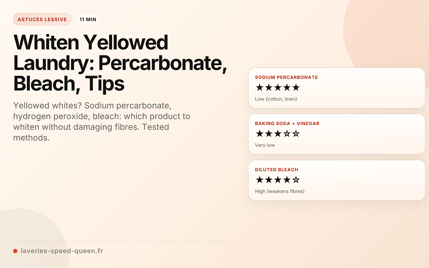 Whiten Yellowed Laundry: Percarbonate, Bleach, Tips